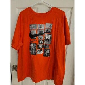 Nike The Nike Tee Orange Graphic Basketball Backboards Crewneck T - Shirt XXL
